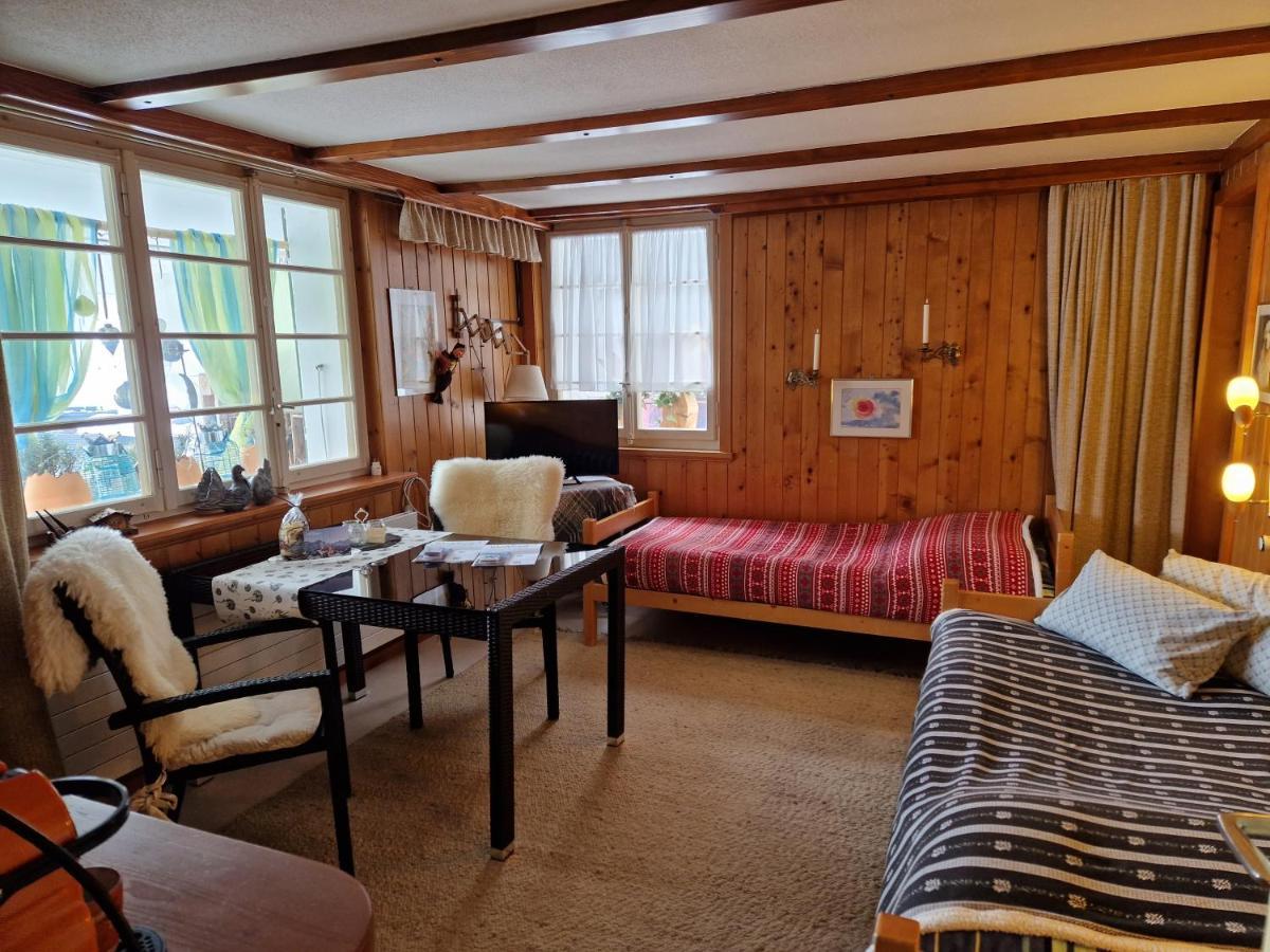 Chalet Gotthelf Gartenstudio, Ferien Mit Hund Adelboden Exteriör bild